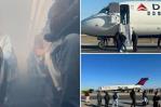 Pasajeros de un vuelo de Delta obligados a evacuar por humo en la cabina del avión