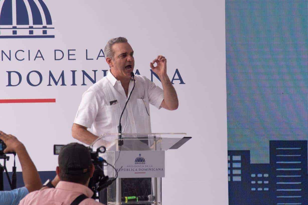 Abinader habla el día de la inauguración del Teleférico de Los Alcarrizos.