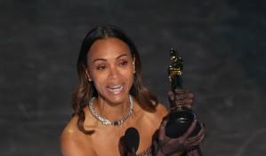Zoé Saldaña resalta a RD y el orgullo latino al ganar su primer Óscar