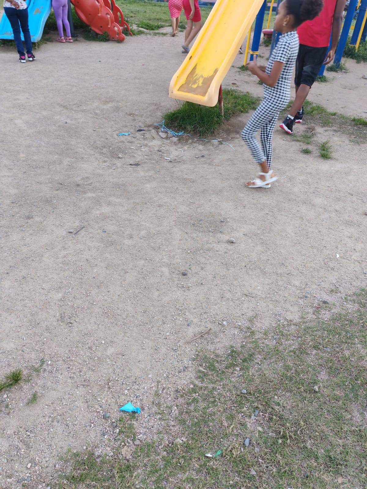 Imagen del mal estado del Parque Italia. 