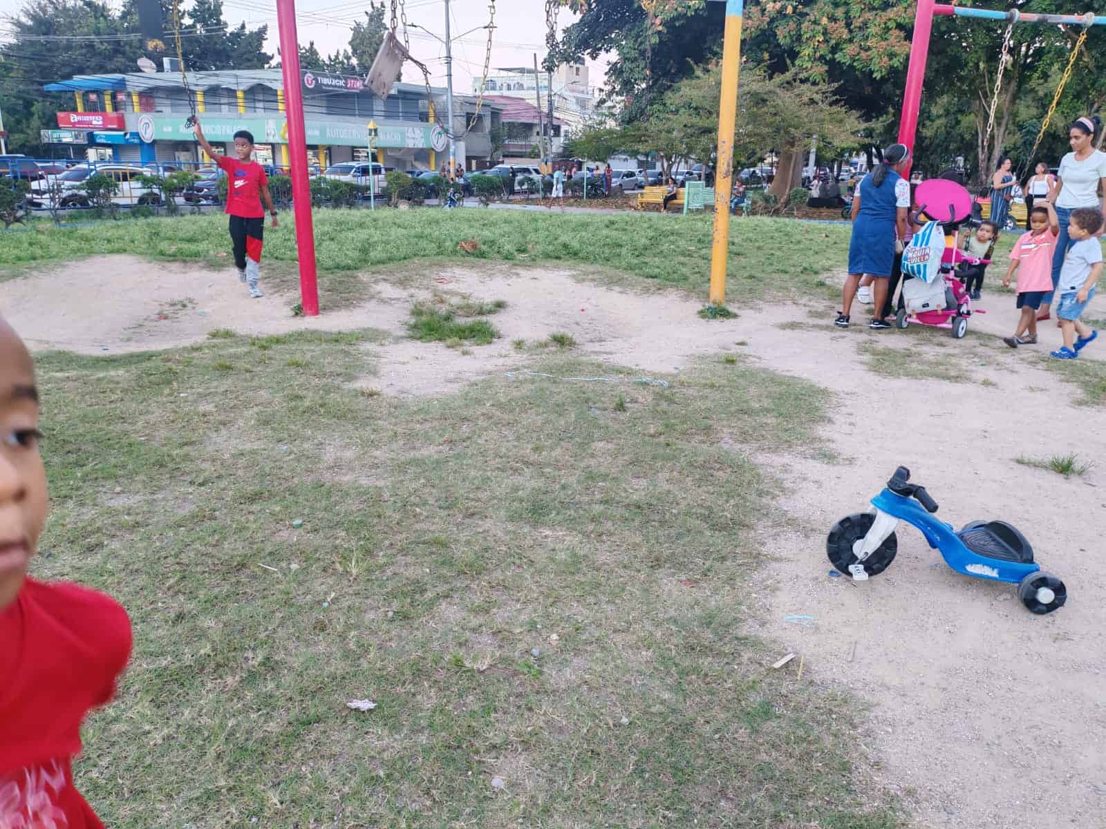 Imagen del mal estado del Parque Italia. 