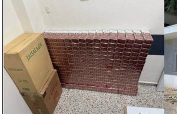 Decomisan 71,000 cigarrillos de contrabando en casa no habitada en La Vega