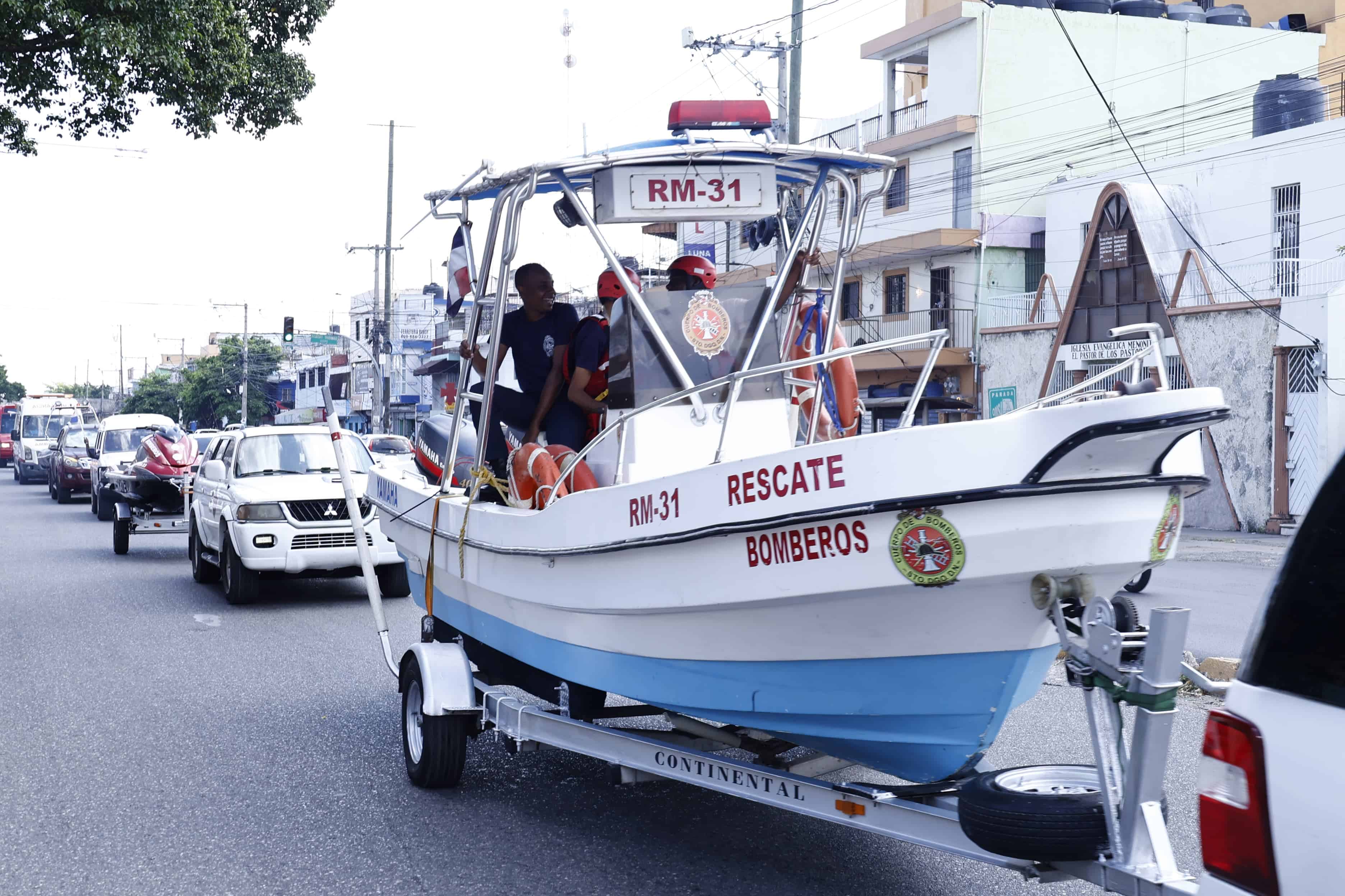 Botes, parte de la flotilla del Cuerpo de Bomberos.