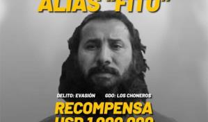 Ecuador ofrece un millón de dólares por información sobre el líder criminal Fito