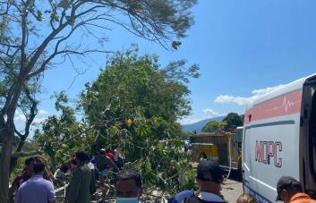 Un muerto y un herido tras el deslizamiento de un camión en La Vega