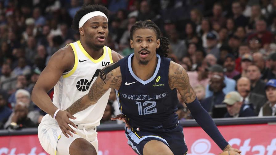 Kennard y Morant anotan triples decisivos en triunfo 122-115 de Grizzlies ante el Jazz