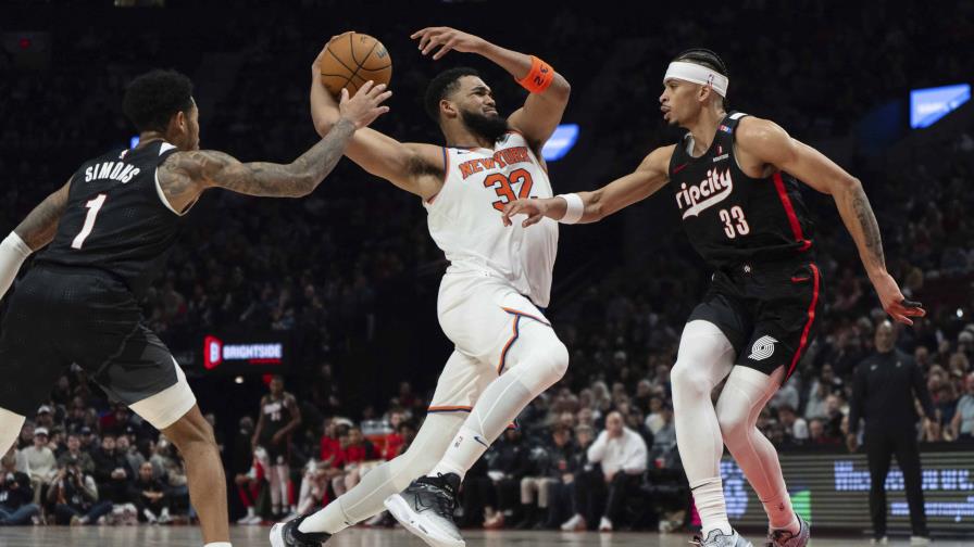 Con 21 puntos de Towns y un triple en el último segundo de Bridges, Knicks vencen a Portland