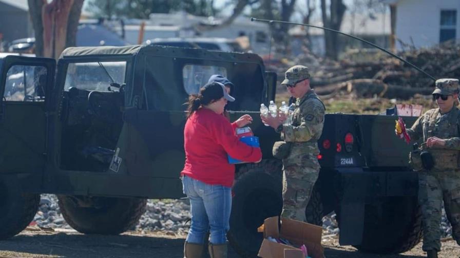 Trump dice que la Guardia Nacional trabaja en las zonas afectadas por tornados y tormentas