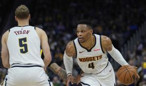 Gordon y Westbrook guían triunfo de unos diezmados Nuggets ante Warriors