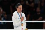 La boxeadora argelina Imane Khelif dice que no se dejará intimidar por Trump