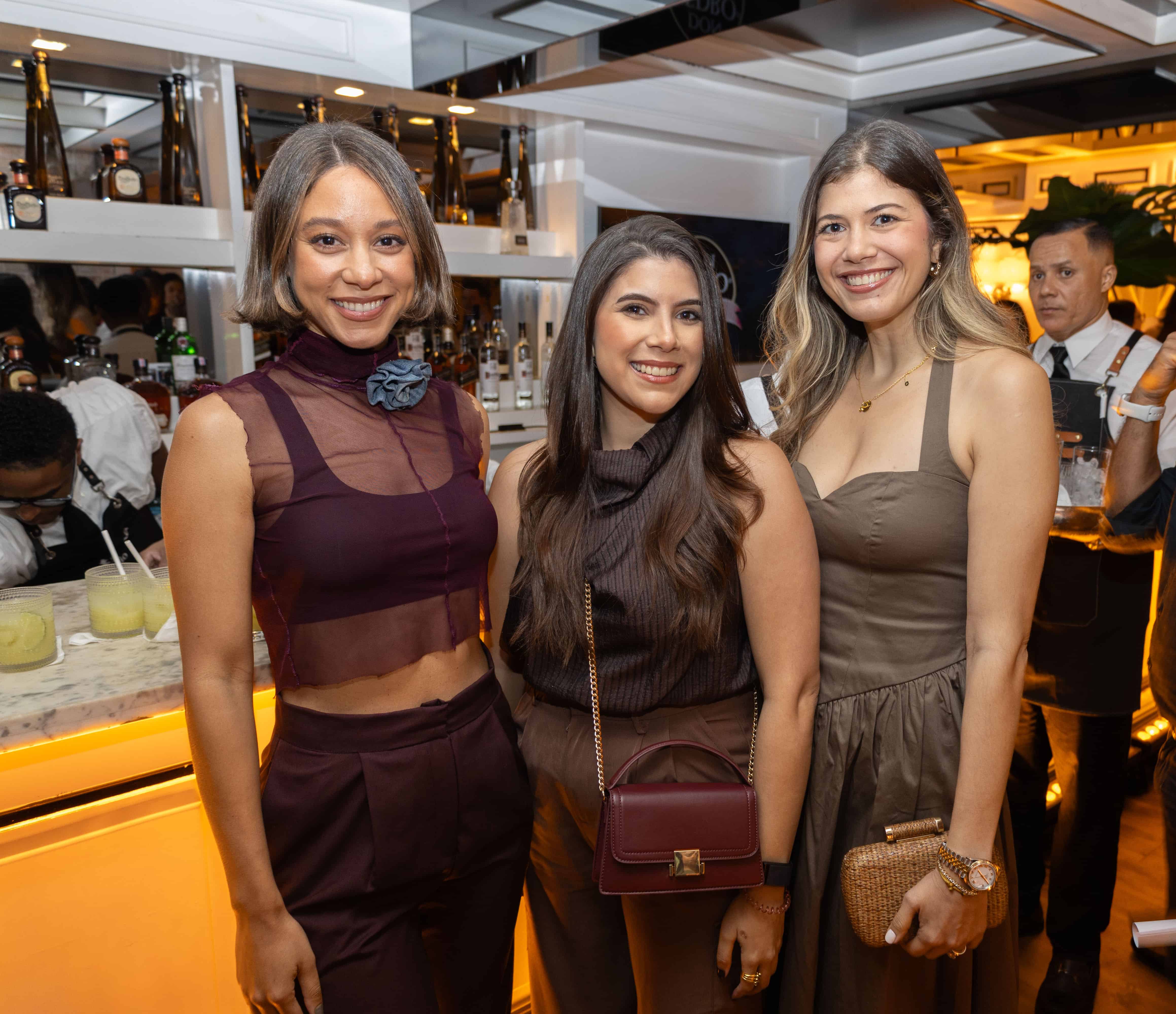 Stephany Liriano, Paloma Rodríguez y Beatriz Abud.<br>