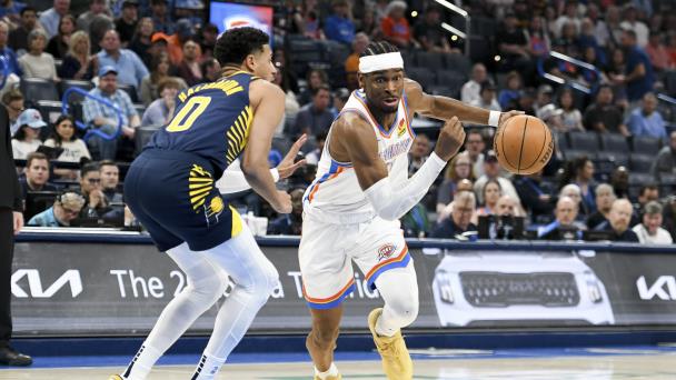 Gilgeous-Alexander anota 33 y Thunder vence 132-111 a Pacers para su novena victoria al hilo
