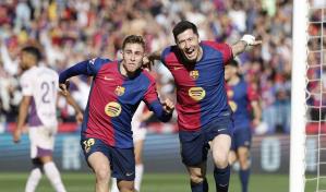 Lewandowski lidera goleada el Barcelona, que recupera ventaja de 3 puntos en la cima