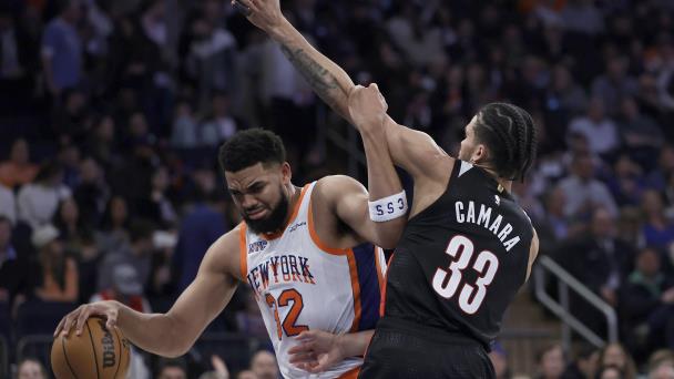 Karl-Anthony Towns logró discreto doble-doble en triunfo de los Knicks sobre Blazers