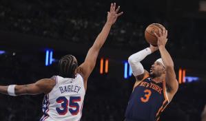 Anunoby anota 27 y Knicks ganan 105-91 a 76ers que sufren novena derrota consecutiva