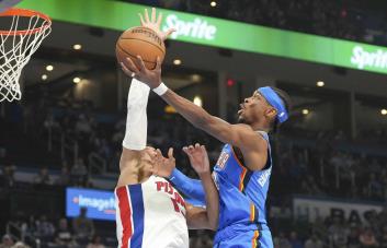 Gilgeous-Alexander anota 33 puntos y Thunder doblega a Pistons 119-103 para hilar 11ª victoria