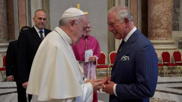 El rey Carlos III se reunió este miércoles con el papa Francisco