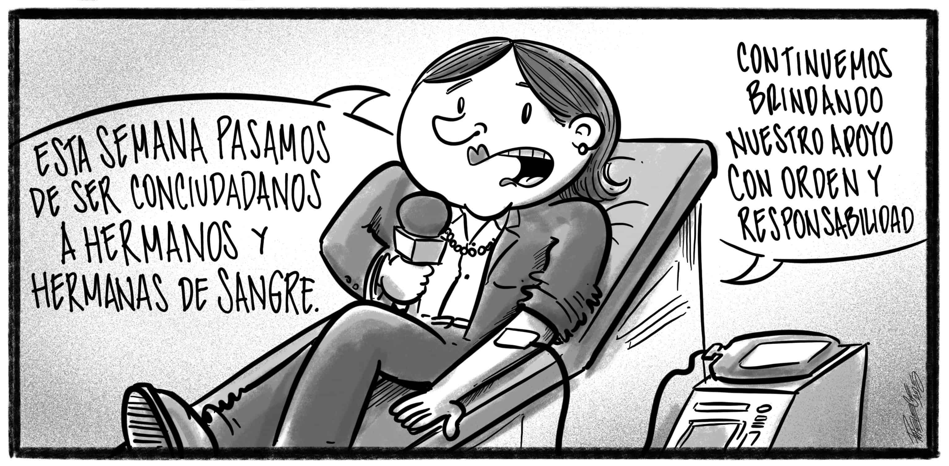 Caricatura de Noticiero Poteleche 10 abril 2025