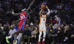 Hawks aseguran lugar en el play-in con triunfo 124-110 sobre 76ers Hawks aseguran lugar en el play-in con triunfo 124-110 sobre 76ers