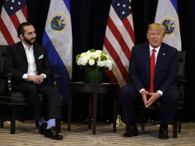 Donald Trump y Nayib Bukele en reunión