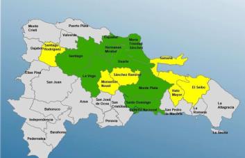 El Gran Santo Domingo en alerta verde este martes por lluvias