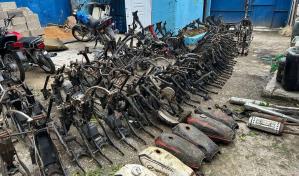 Dintel desmantela red de desguace y apresa hombre con 61 chasis de motocicletas y otras piezas