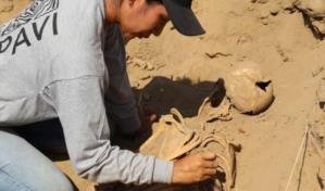 Descubren los restos de un templo milenario y de un sacrificio humano en el norte de Perú Descubren los restos de un templo milenario y de un sacrificio humano en el norte de Perú