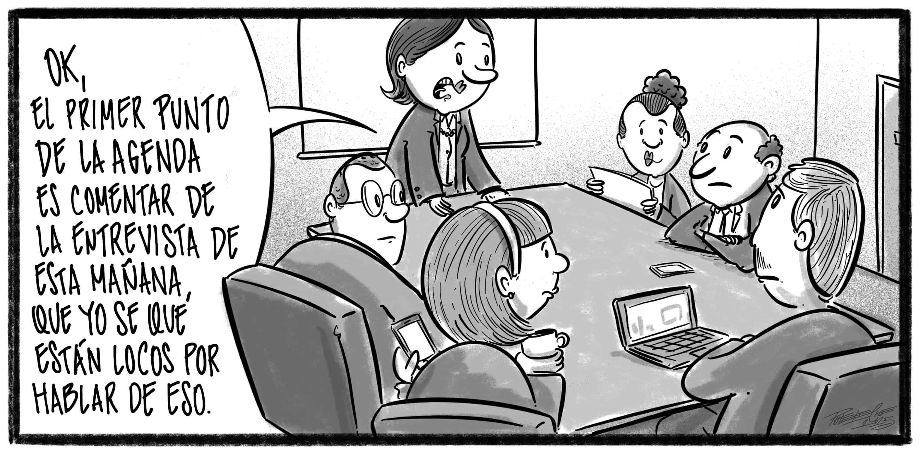 Caricatura de Noticiero Poteleche 23 abril 2025