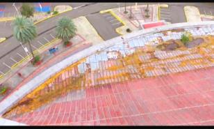 El techo de la Gran Arena del Cibao se deteriora y no parece tener dolientes