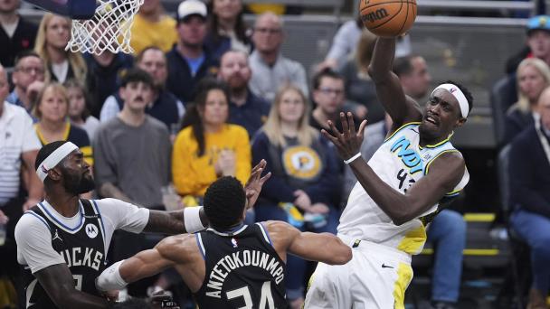 Con dobles-dobles de Siakam y Haliburton Pacers vencen a Bucks para situarse 2-0 en la serie