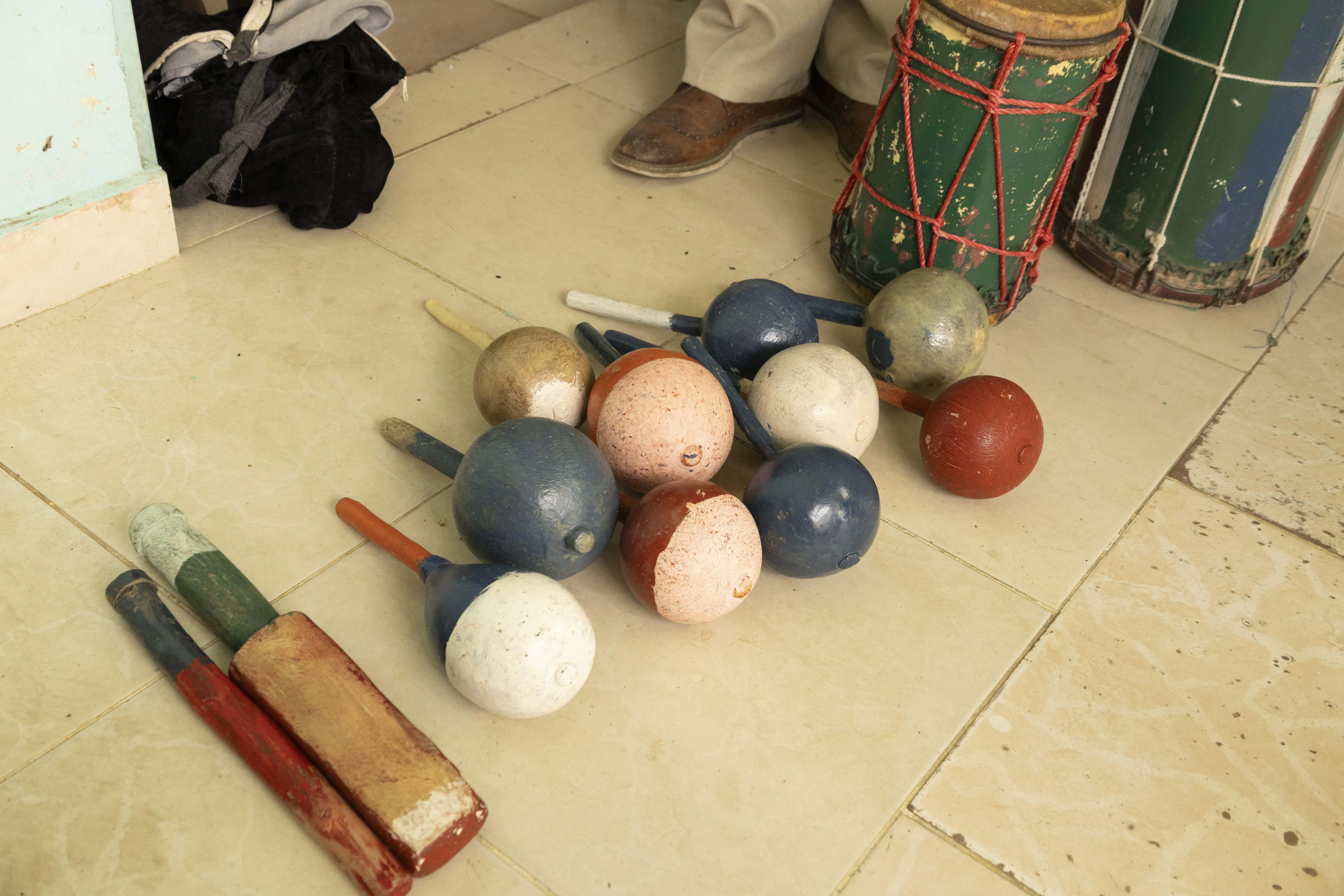 Parte de los instrumentos musicales de los congos. 