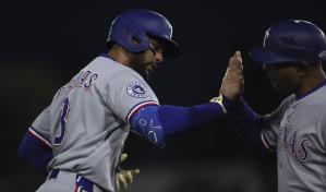 VIDEO | Leody Taveras pega primer jonrón del año en derrota de los Rangers ante los Atléticos