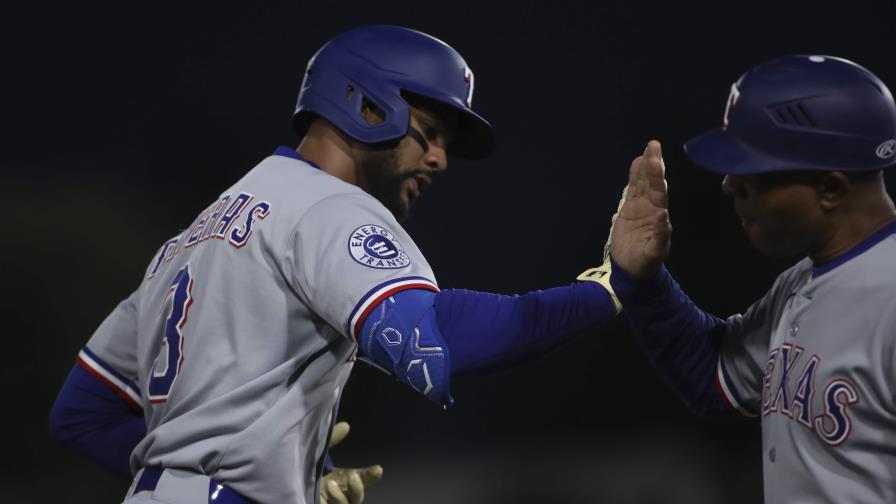 VIDEO | Leody Taveras pega primer jonrón del año en derrota de los Rangers ante los Atléticos VIDEO | Leody Taveras pega primer jonrón del año en derrota de los Rangers ante los Atléticos