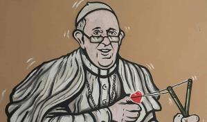 Maupal rinde homenaje al papa Francisco con un mural que emociona a Roma Maupal rinde homenaje al papa Francisco con un mural que emociona a Roma