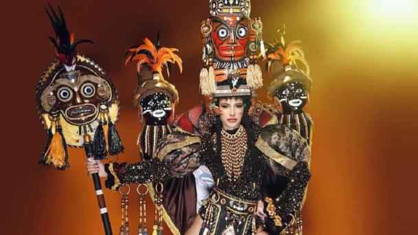 Raíces doradas: así es el traje típico que lucirá la representante dominicana en Miss Mundo 2025