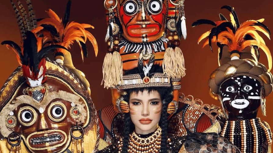 El traje típico que usará Mayra Delgado en Miss Mundo honra las raíces taínas y africanas