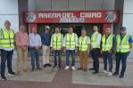 Kelvin Cruz supervisa el estado del techo de la Gran Arena del Cibao