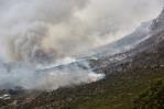 Grandes incendios arden en las laderas de la famosa Montaña de la Mesa en Sudáfrica
