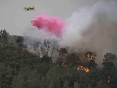 Incendio forestal cierra carretera entre Tel Aviv y Jerusalén