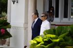 El canciller ruso llega al Ministerio de Relaciones Exteriores para una reunión oficial