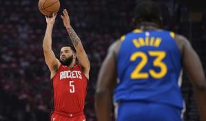 VanVleet y Thompson evitan eliminación de Rockets, que vencen a Warriors