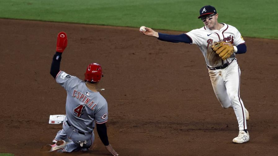 Santiago Espinal le rompió juego sin hit en el octavo a AJ Smith-Shawver Santiago Espinal le rompió juego sin hit en el octavo a AJ Smith-Shawver