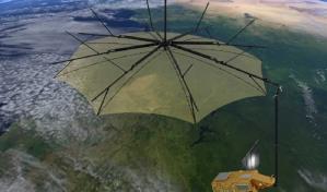 Biomass, el satélite europeo de los bosques, despliega su antena con forma de paraguas