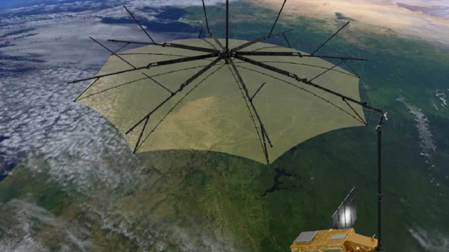 Biomass, el satélite europeo de los bosques, despliega su antena con forma de paraguas Biomass, el satélite europeo de los bosques, despliega su antena con forma de paraguas
