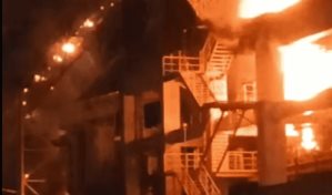Incendio afecta una nave de Cemento Cibao en Santiago