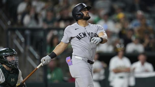 Jasson Domínguez batea 3 jonrones y remolca 7 en paliza de Yankees sobre Atléticos