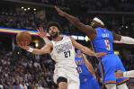 Un enfermo Jamal Murray anotó 25 puntos y los Nuggets vencen 119-107 al Thunder; igualan serie 3-3