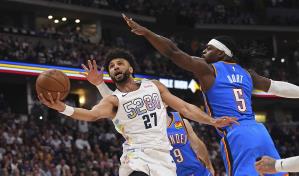 Un enfermo Jamal Murray anotó 25 puntos y los Nuggets vencen 119-107 al Thunder; igualan serie 3-3