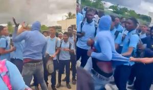 Hombre abofetea e intenta agredir con arma blanca a estudiante en un liceo de Higüey