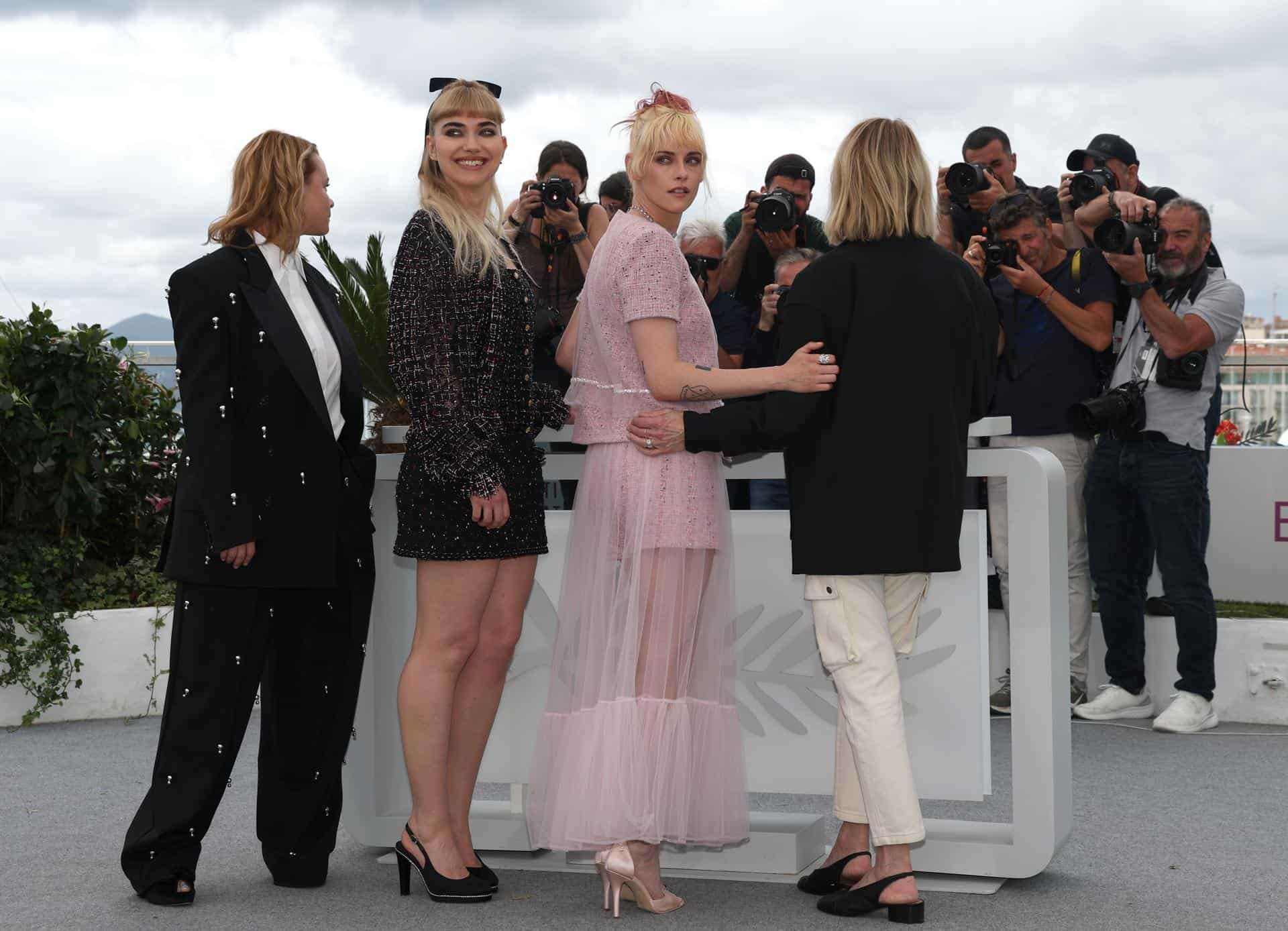 Thora Birch, Imogen Poots, Kristen Stewart and Kim Gordon at the Cannes Film Festival.